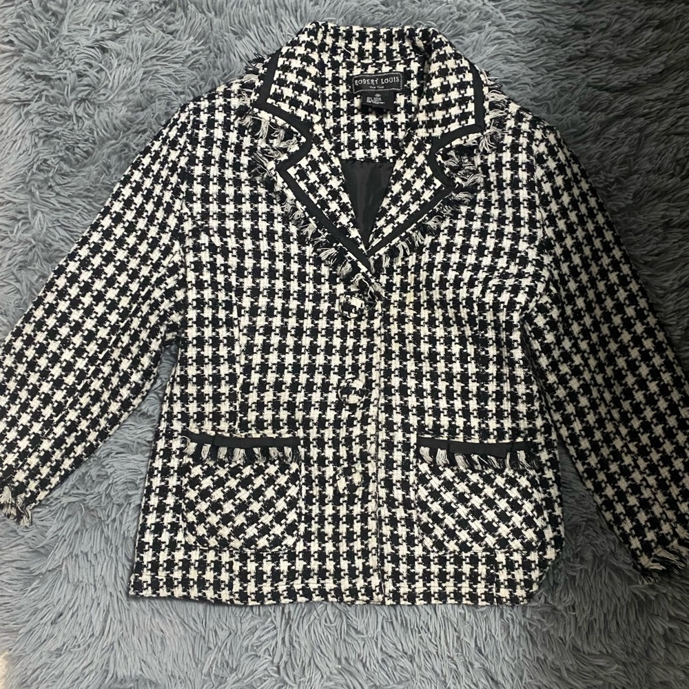 Houndstooth blazer